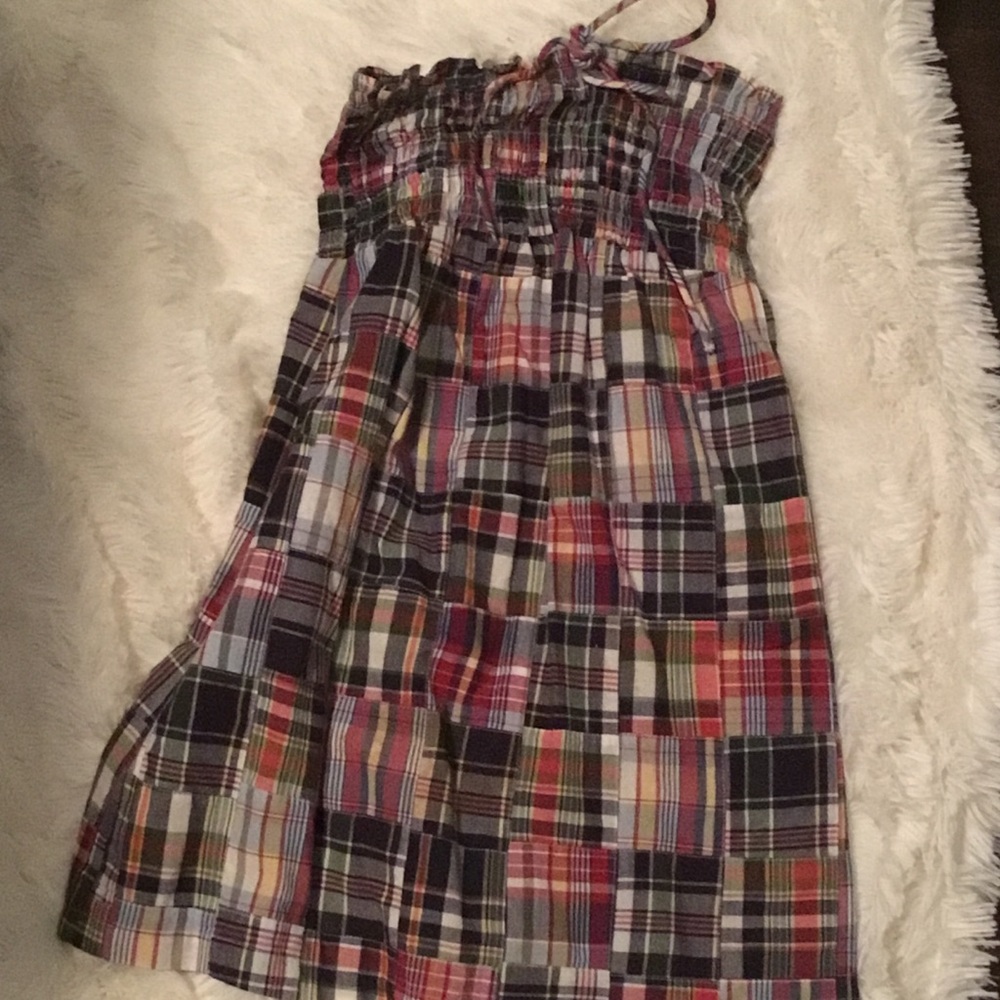 Plaid Multicolor Kids Dress